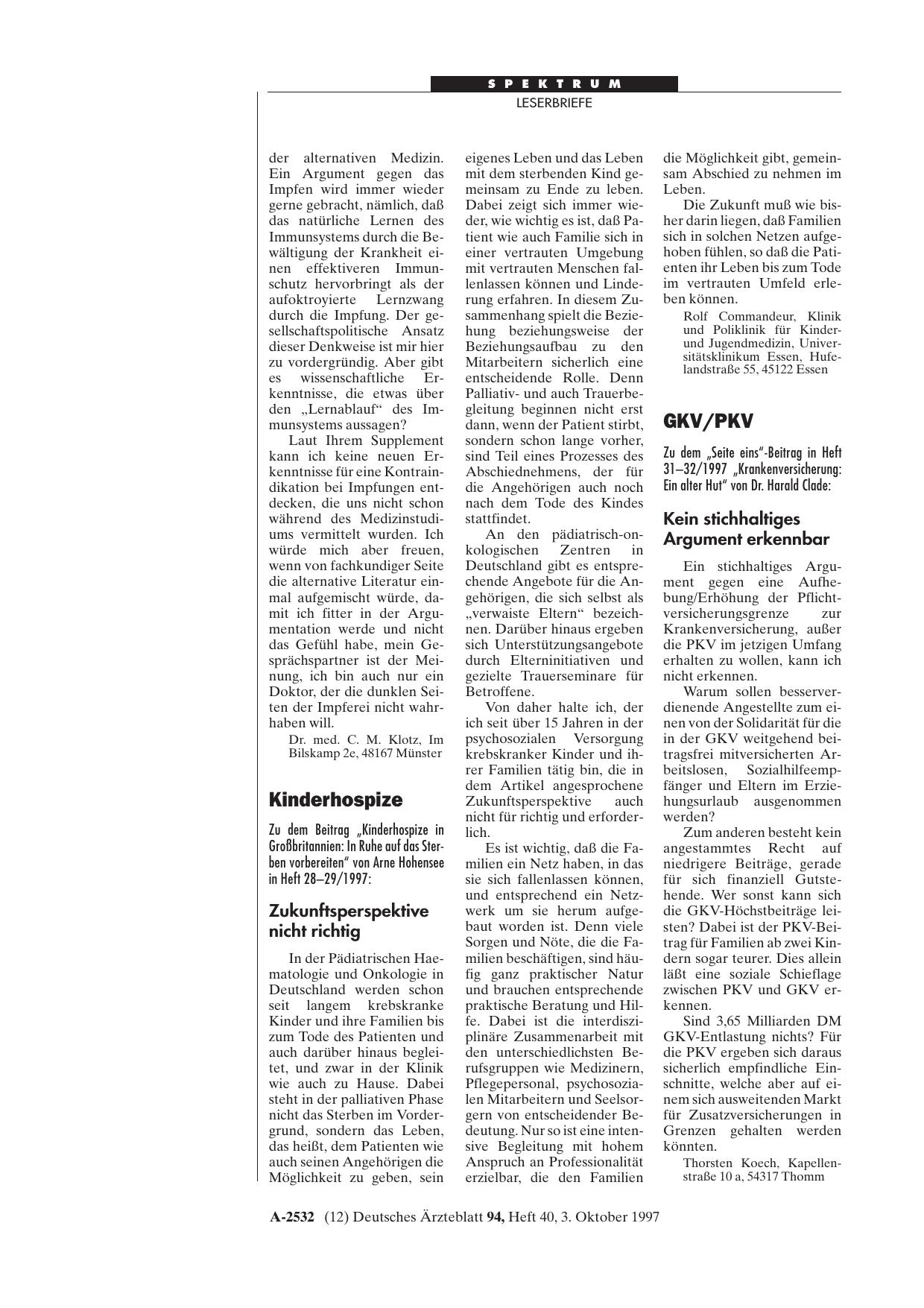 Vorschauseite 1: GKV/PKV: Kein stichhaltiges Argument erkennbar
