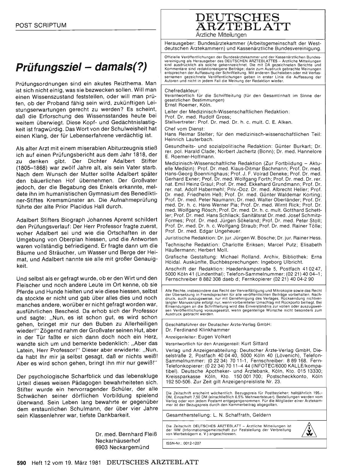 Vorschauseite 1: Prüfungsziel damals(? )