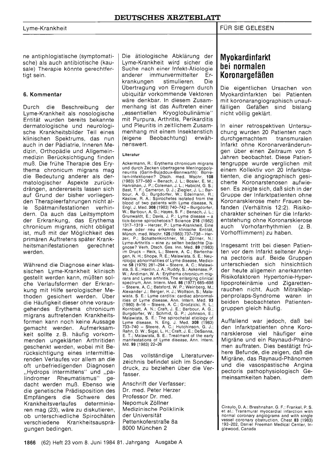 Vorschauseite 1: Myokardinfarkt bei normalen Koronargefäßen