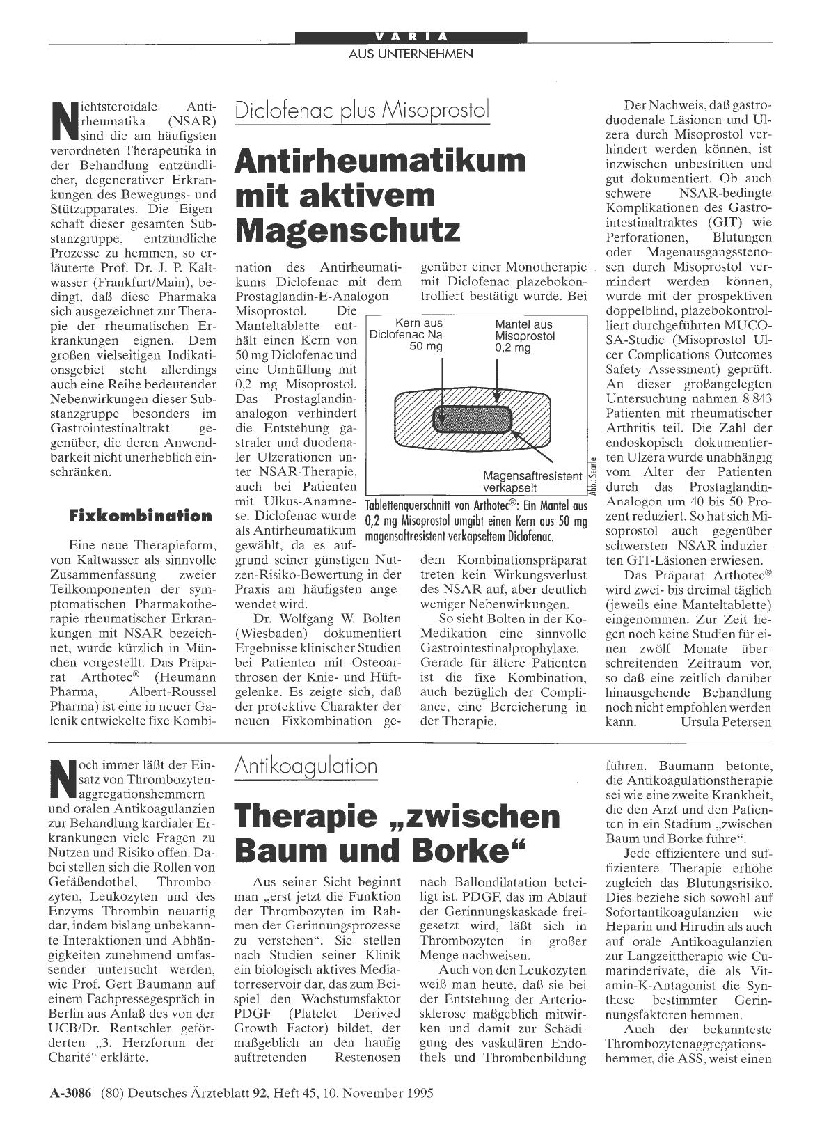 Vorschauseite 1: Antikoagulation Therapie „zwischen Baum und Borke“
