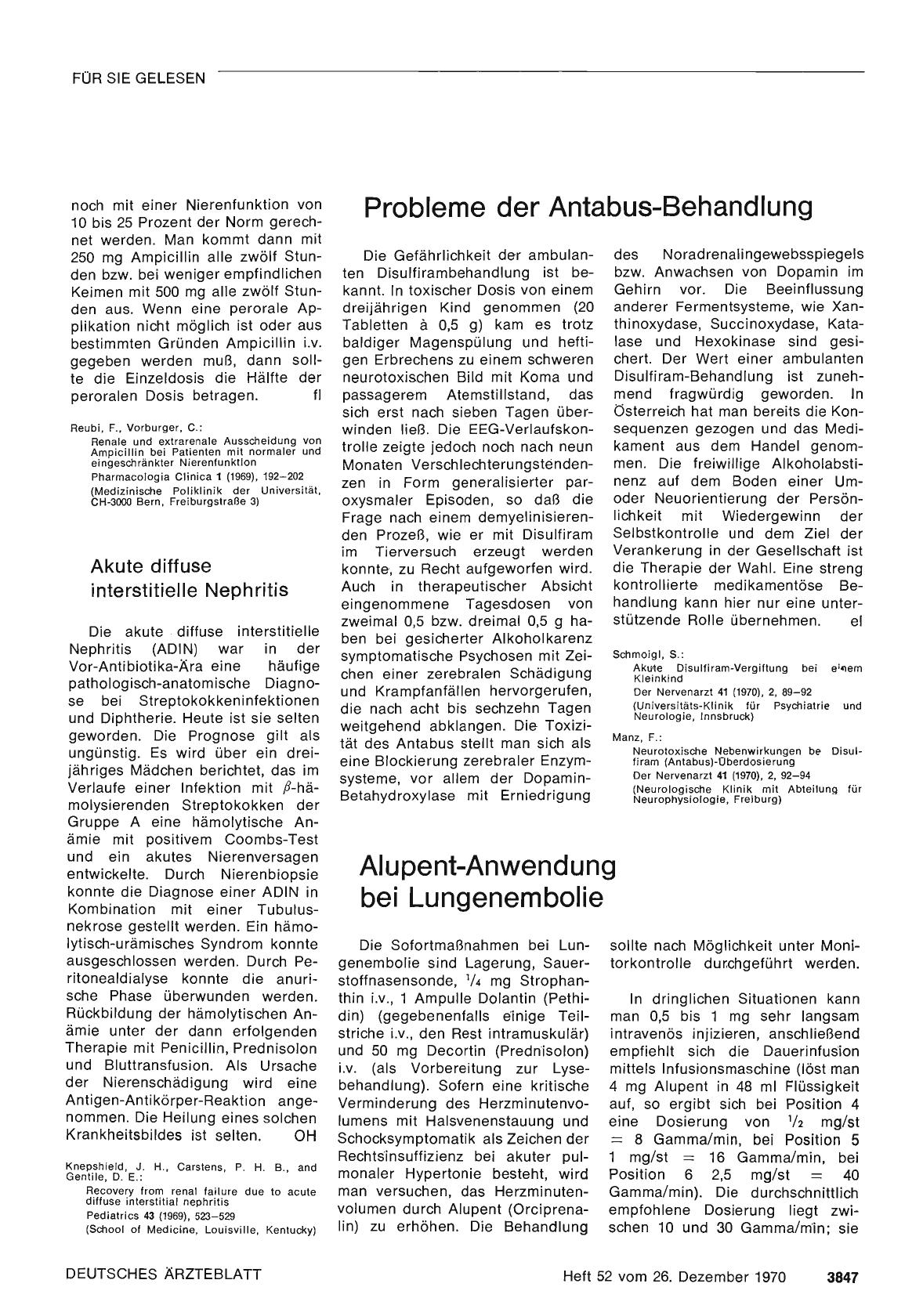 Vorschauseite 1: Probleme der Antabus-Behandlung