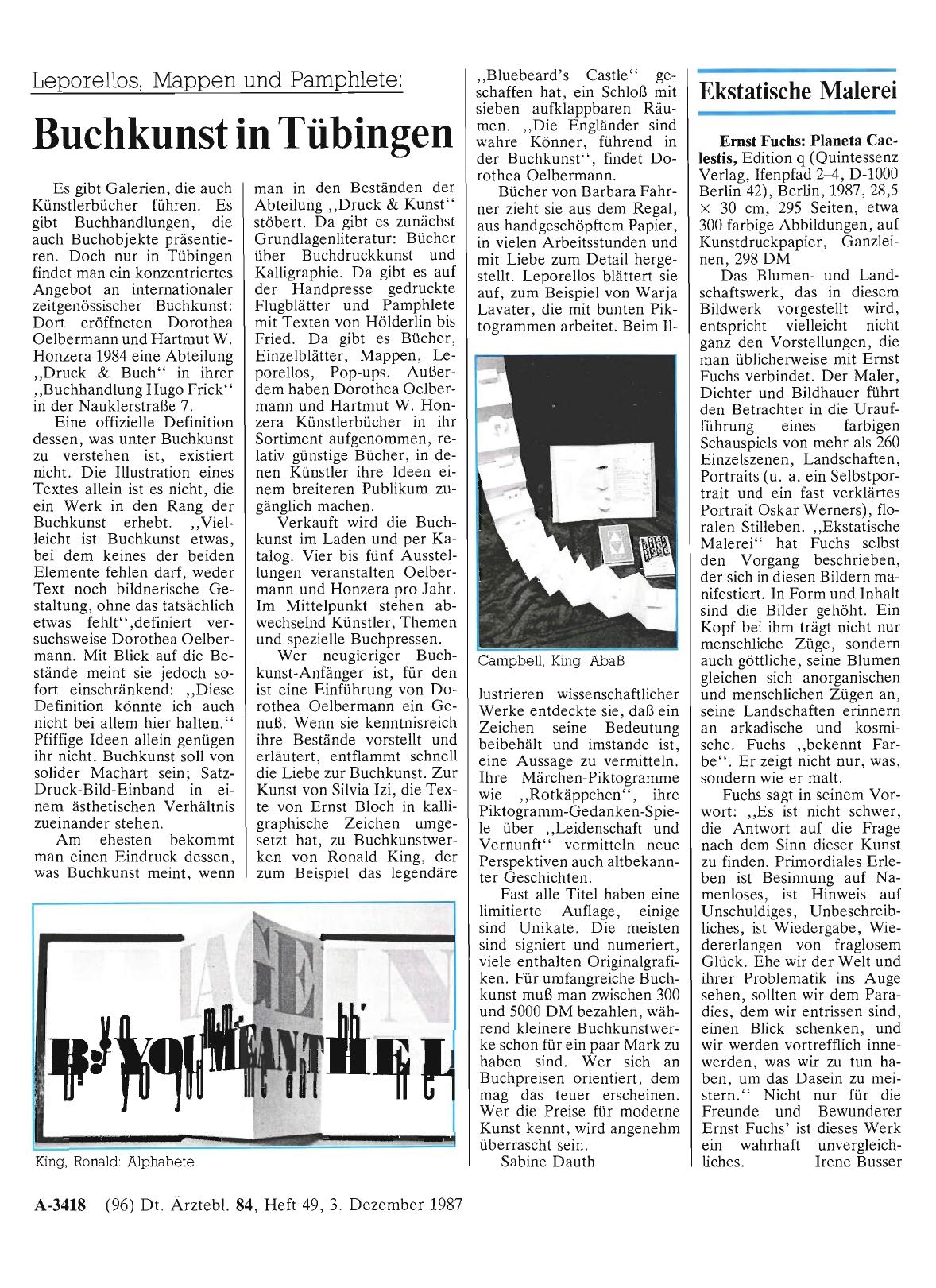 Vorschauseite 1: Leporellos, Mappen und Pamphlete: Buchkunst in Tübingen