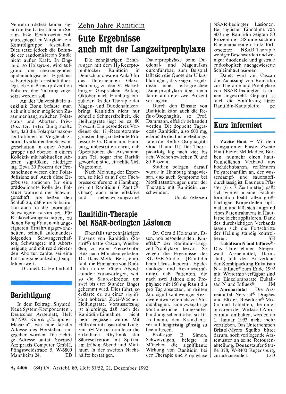 Vorschauseite 1: Kurz informiert: Aprobarbital
