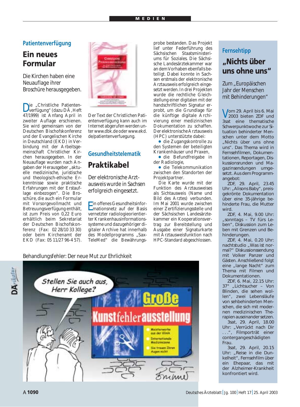 Vorschauseite 1: Fernsehtipp: „Nichts über uns ohne uns“
