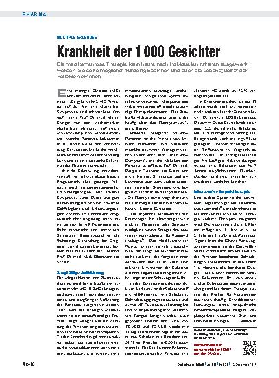 Vorschauseite 1: Multiple Sklerose: Krankheit der 1 000 Gesichter