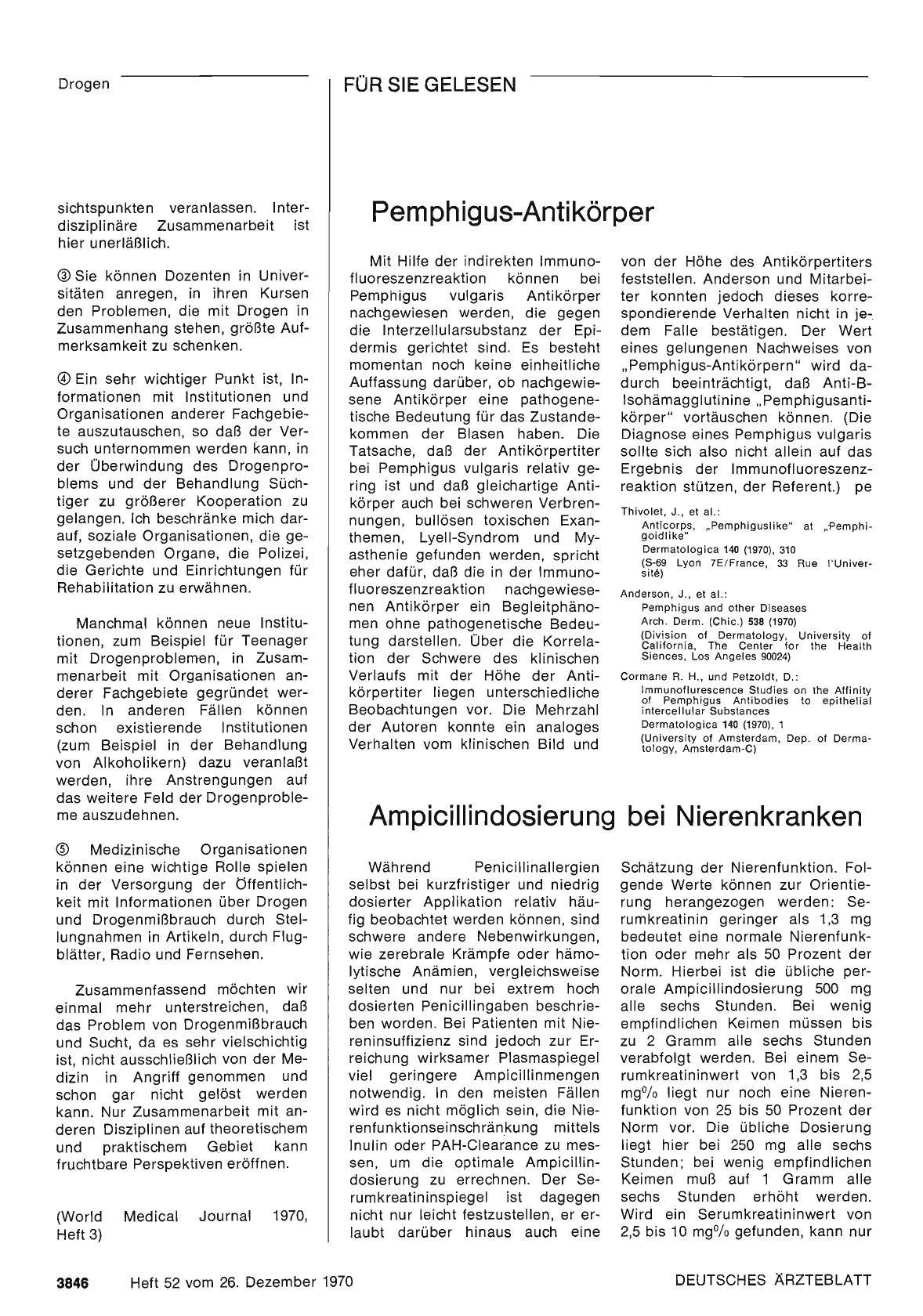 Vorschauseite 1: Ampicillindosierung bei Nierenkranken