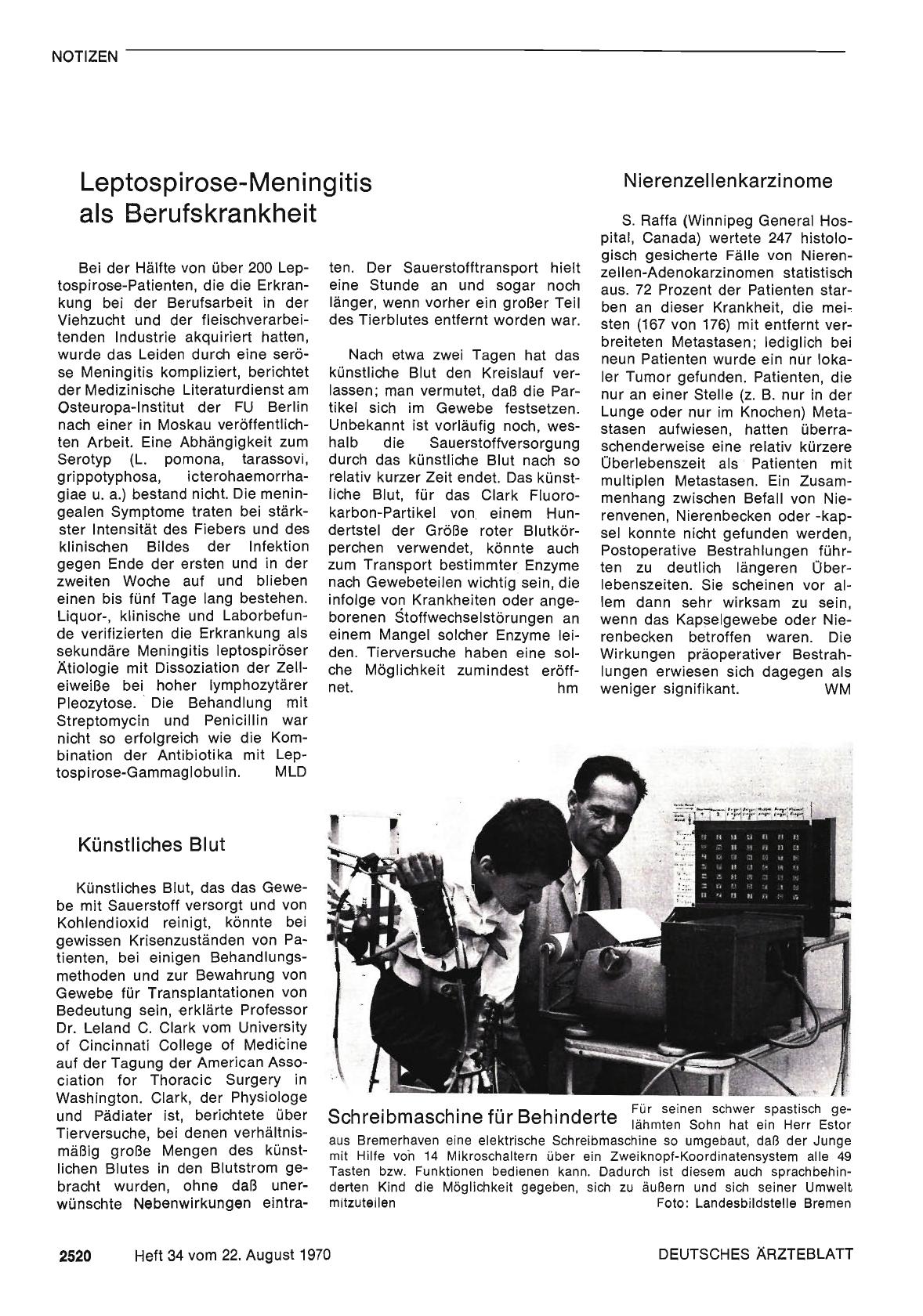Vorschauseite 1: Schreibmaschine für Behinderte