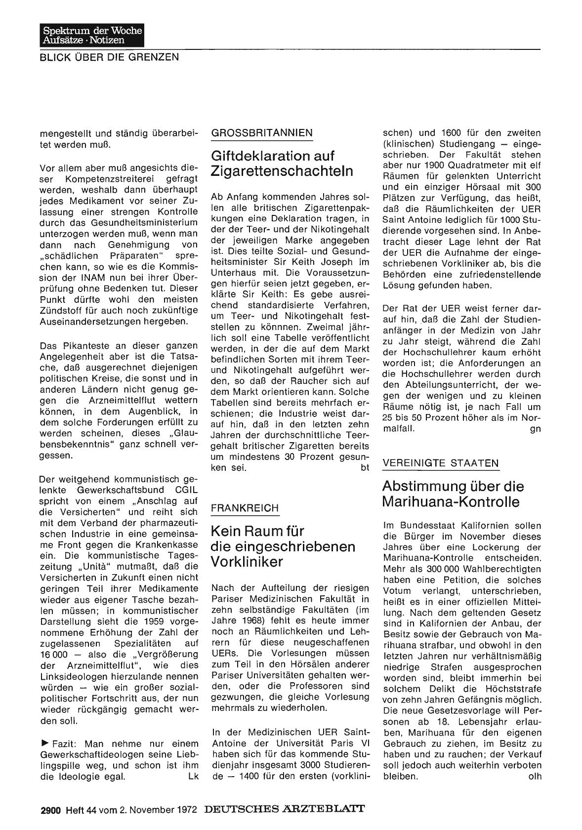 Vorschauseite 1: Grossbritannien: Giftdeklaration auf Zigarettenschachteln