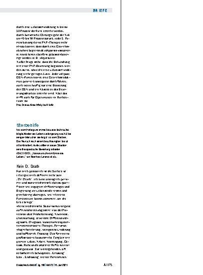 Vorschauseite 1: Sterbehilfe: Kein Dr. Death
