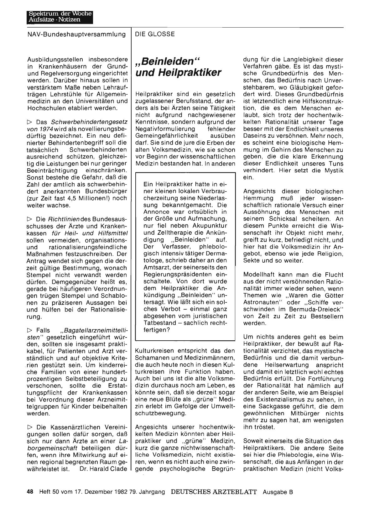 Vorschauseite 1: „Beinleiden“ und Heilpraktiker