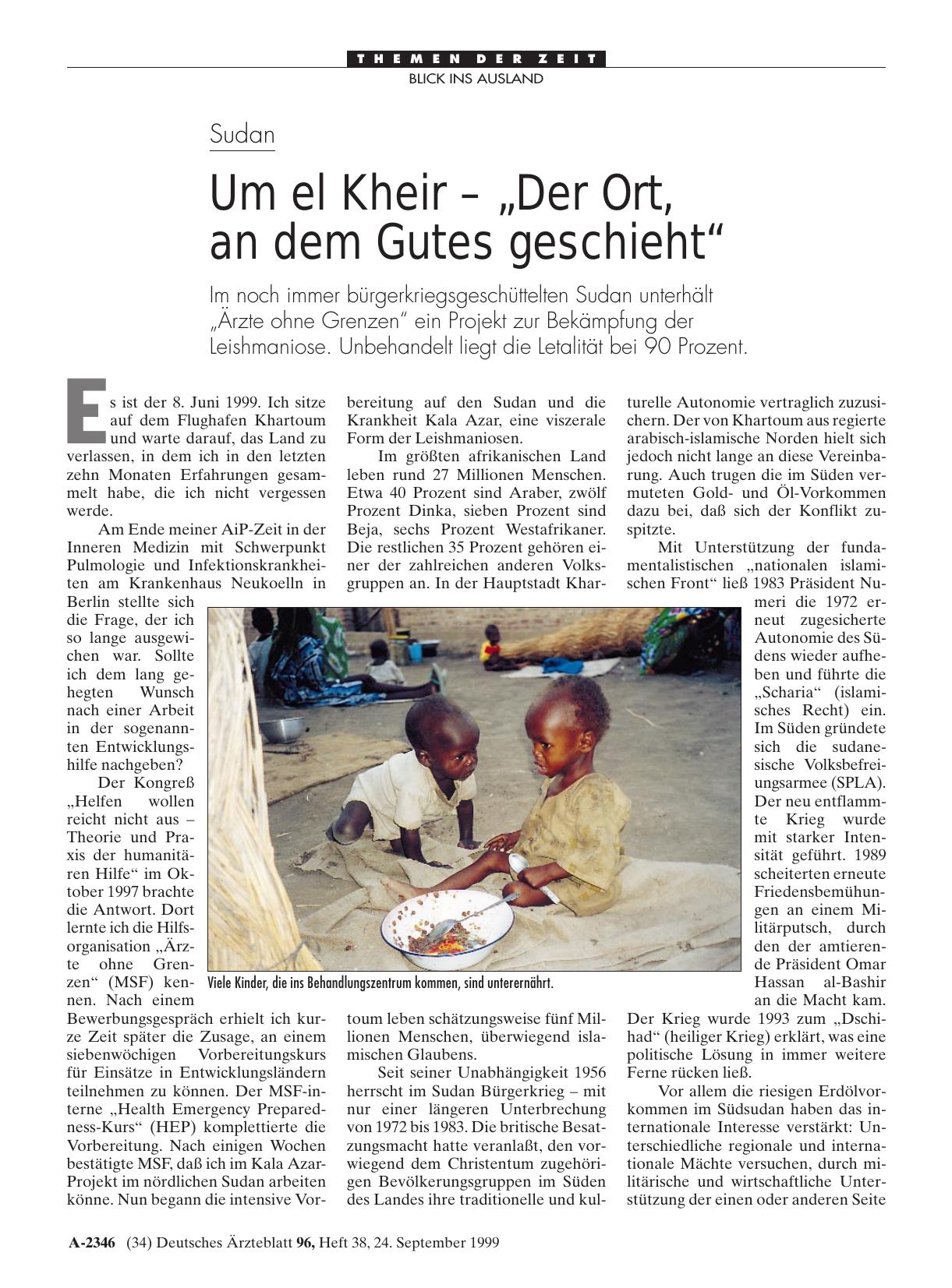 Vorschauseite 1: Sudan: Um el Kheir - „Der Ort, an dem Gutes geschieht“
