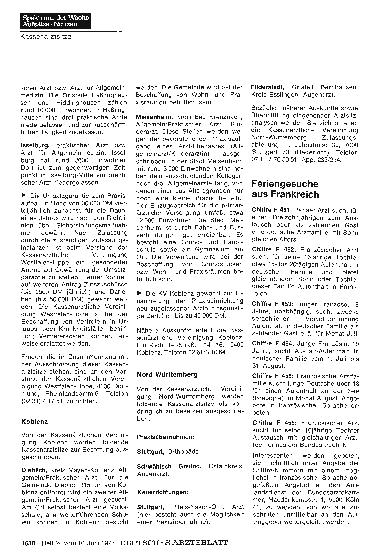 Vorschauseite 1: Feriengesuche aus Frankreich