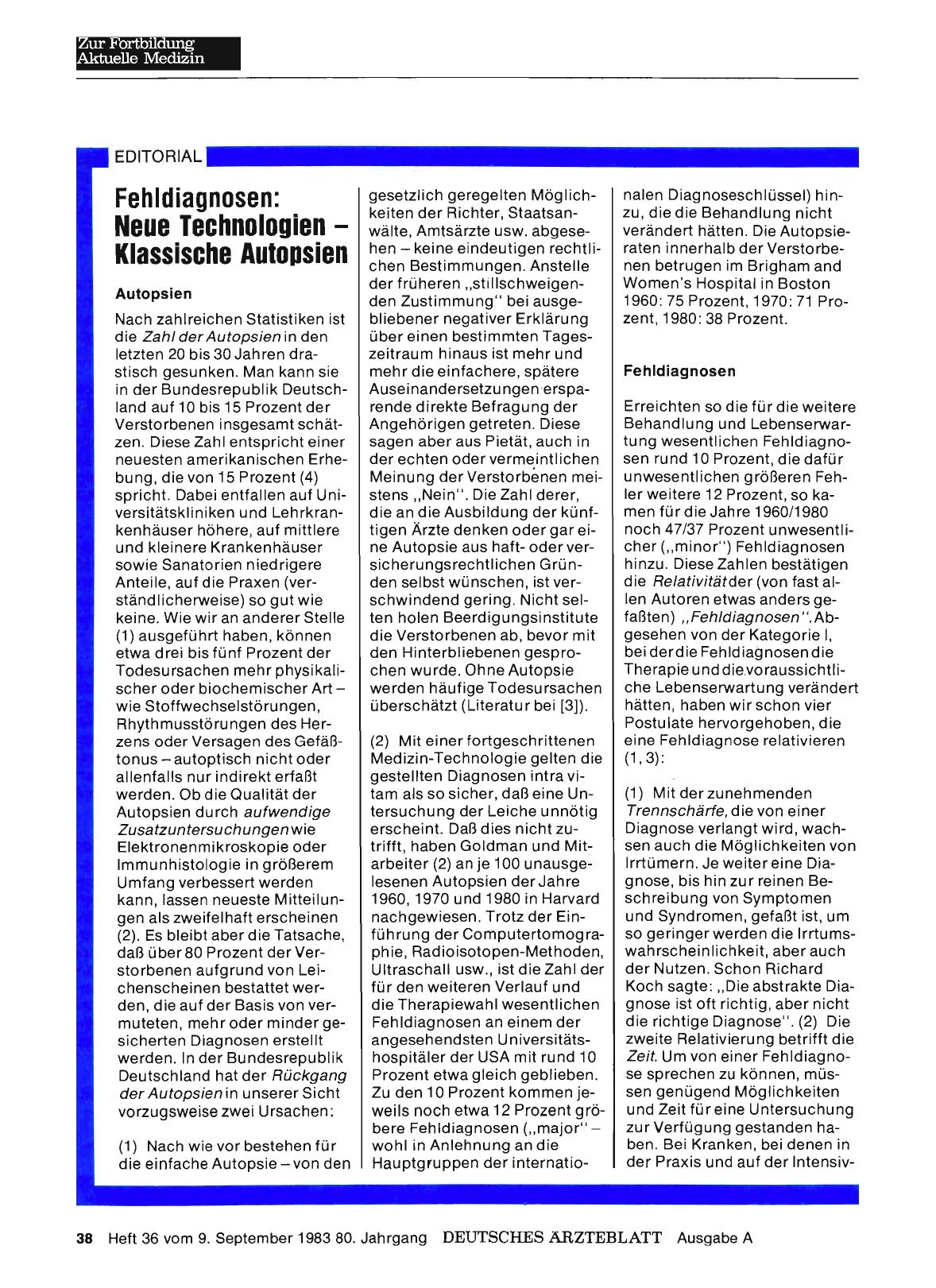 Vorschauseite 1: Fehldiagnosen: Neue Technologien — Klassische Autopsien