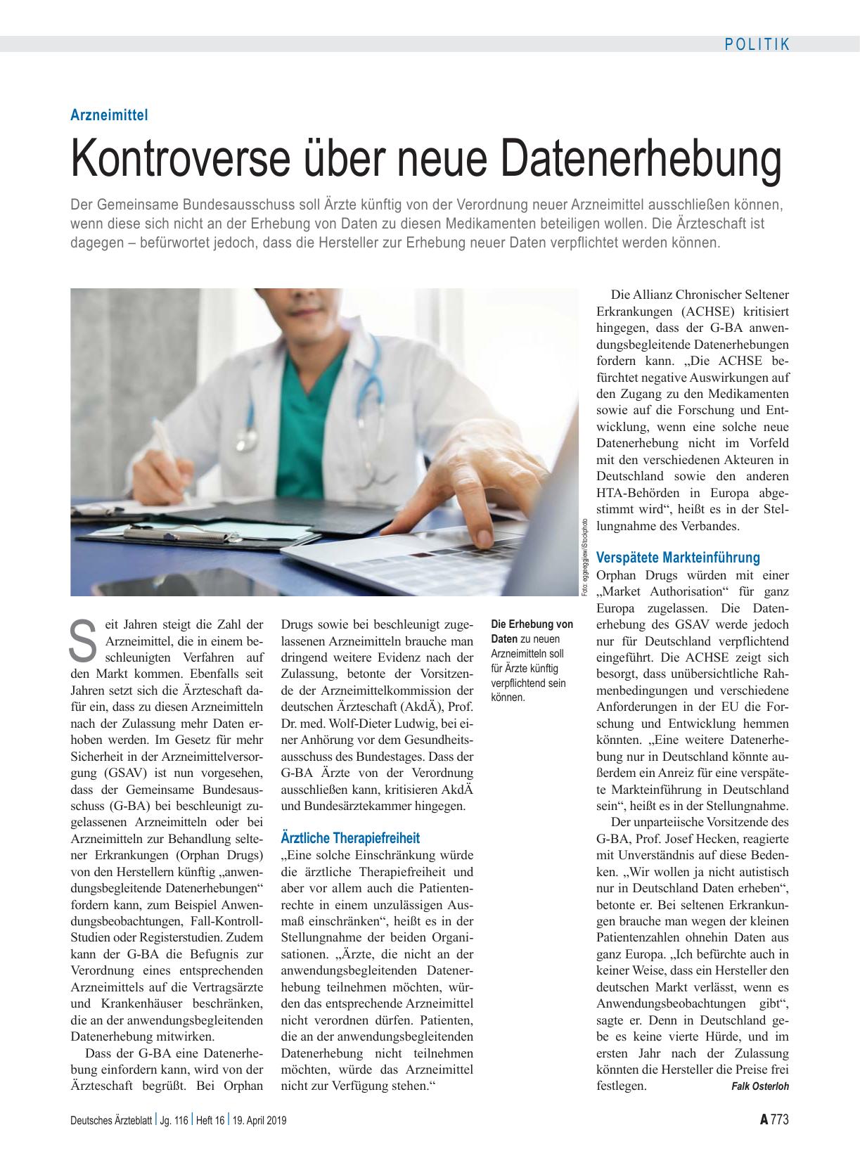 Vorschauseite 1: Arzneimittel: Kontroverse über neue Datenerhebung