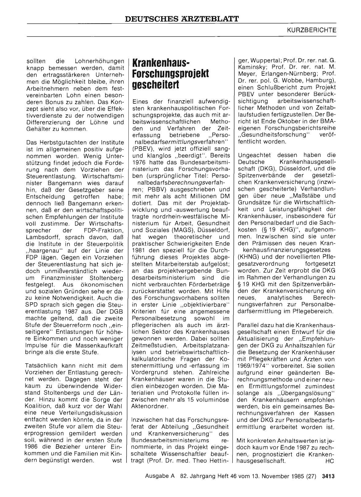 Vorschauseite 1: Krankenhaus-Forschungsprojekt gescheitert