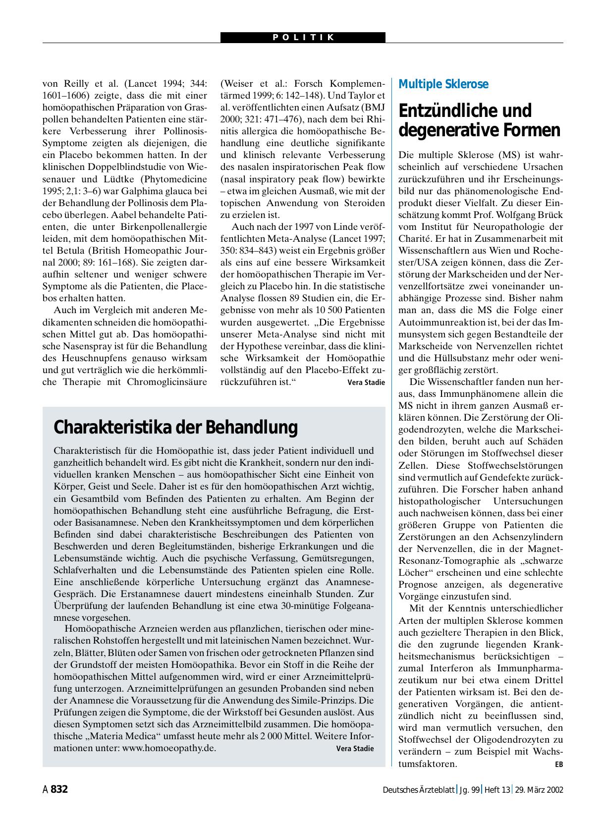 Vorschauseite 1: Charakteristika der Behandlung