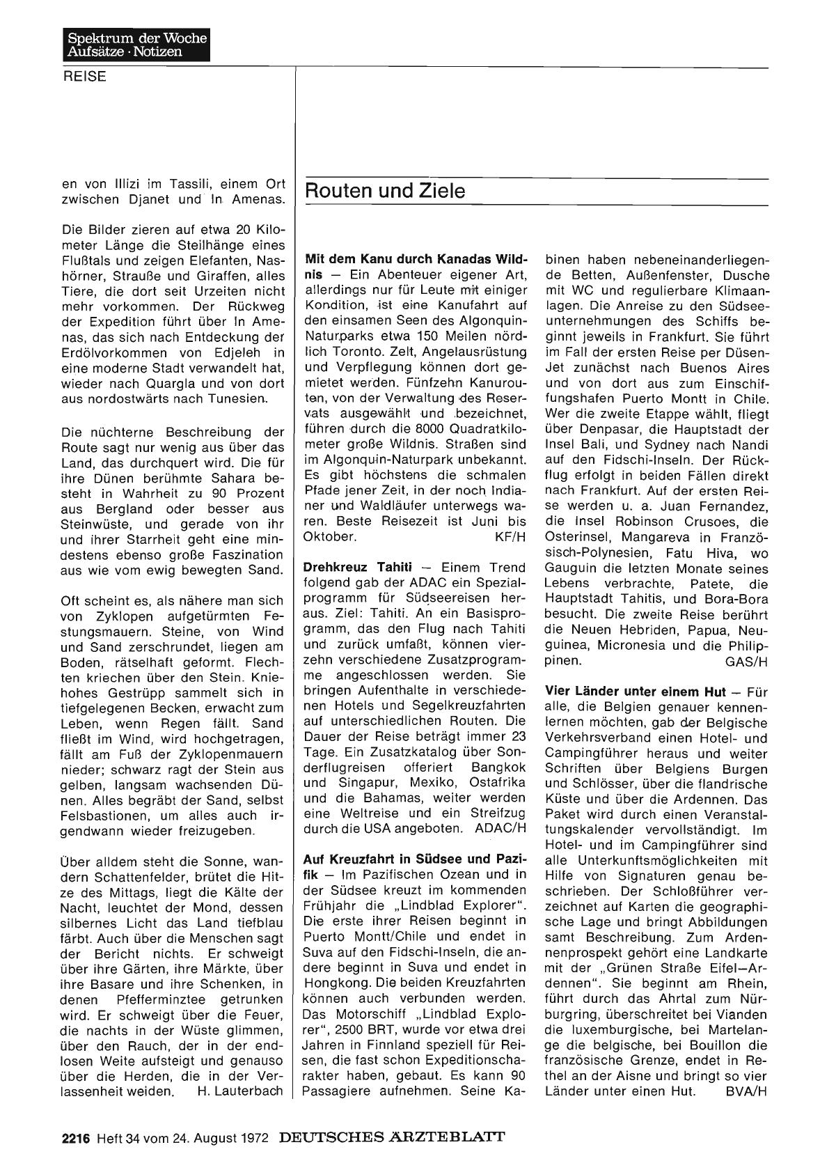 Vorschauseite 1: Routen und Ziele