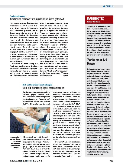 Vorschauseite 1: Qualitätssicherung: Deutsches Examen für ausländische Ärzte gefordert