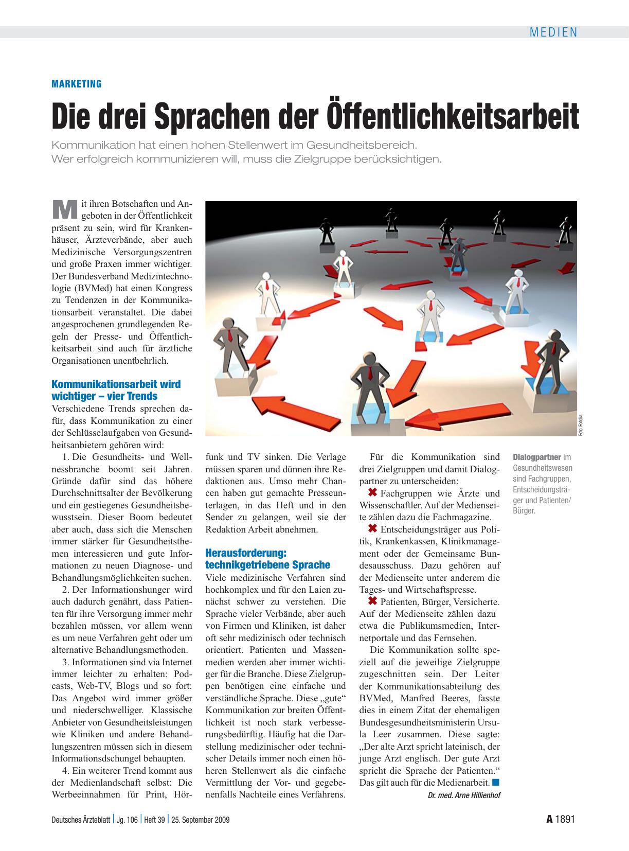Vorschauseite 1: Marketing: Die drei Sprachen der Öffentlichkeitsarbeit