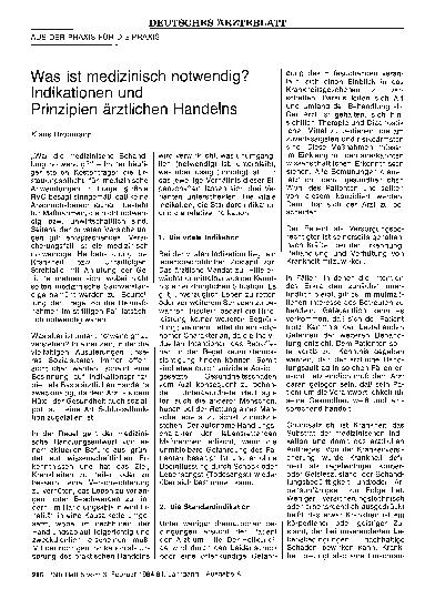 Vorschauseite 1: Was ist medizinisch notwendig? Indikationen und Prinzipien ärztlichen Handelns
