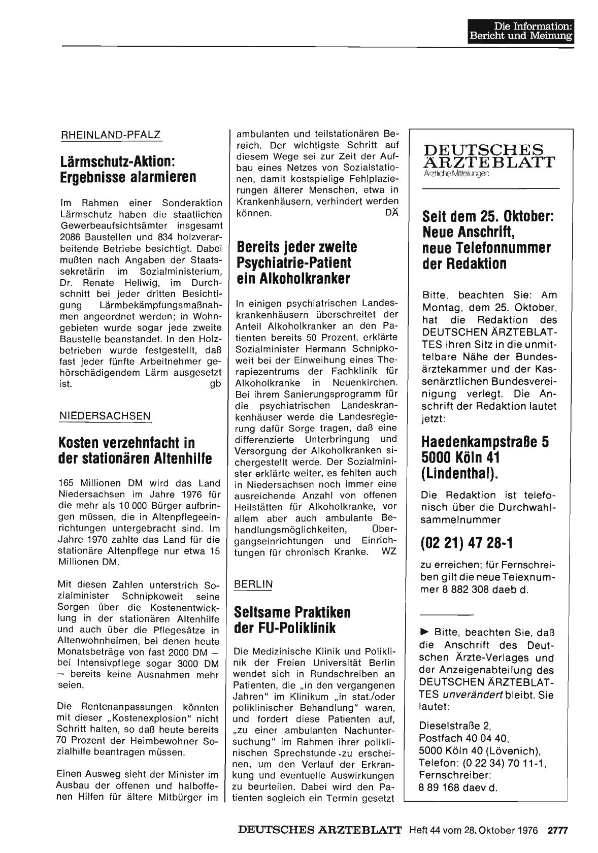 Vorschauseite 1: BERLIN: Seltsame Praktiken der FU-Poliklinik
