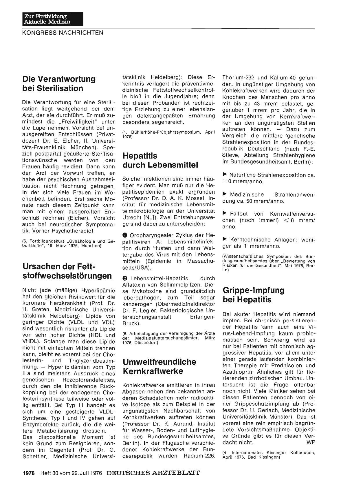 Vorschauseite 1: Die Verantwortung bei Sterilisation