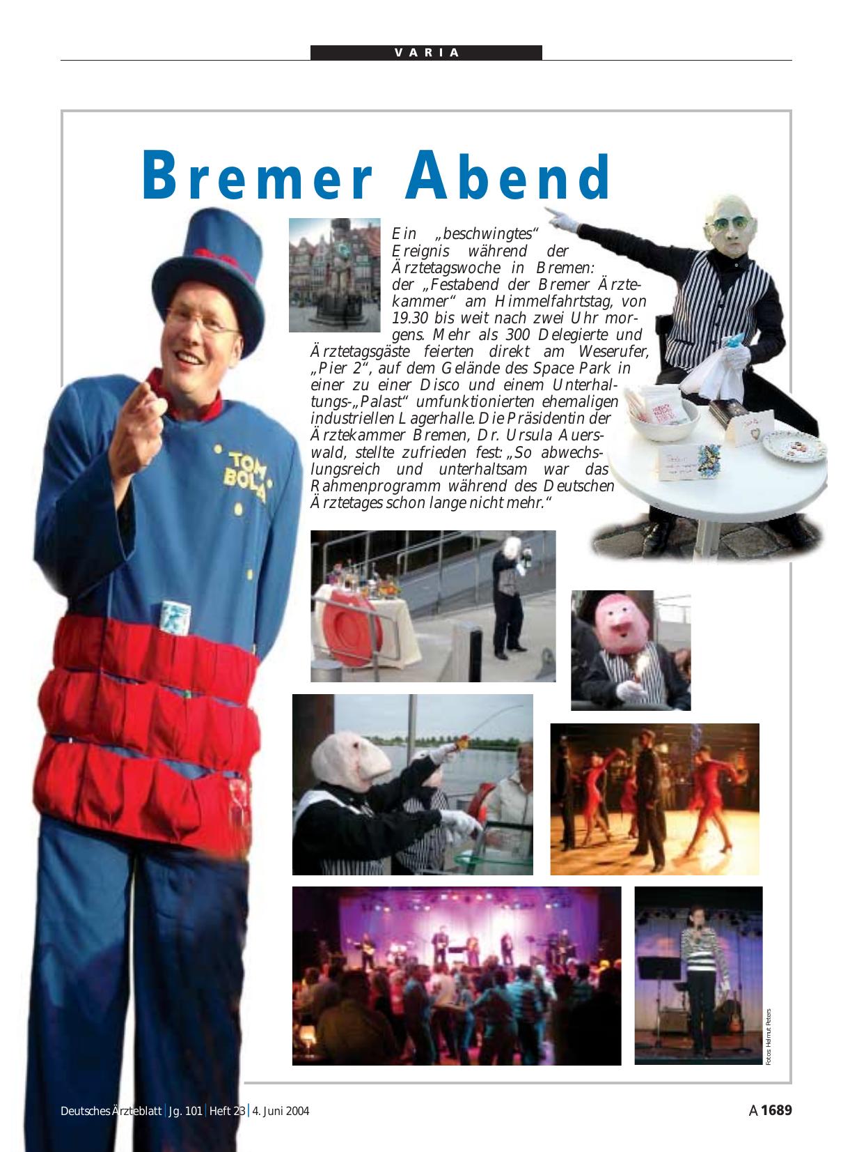 Vorschauseite 1: Bremer Abend