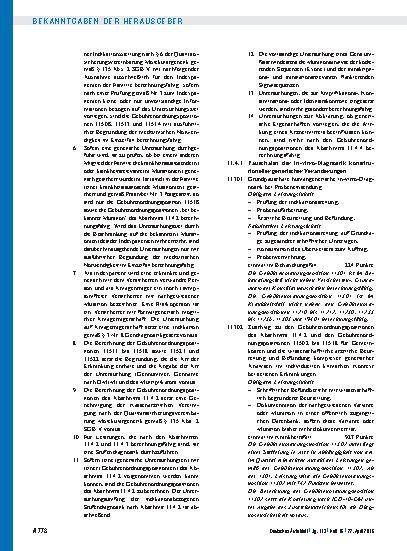 Vorschauseite 3: Beschluss des Bewertungsausschusses nach § 87 Abs. 1 Satz 1 SGB V in seiner 372. Sitzung am 11. März 2016 zur Änderung des Einheitlichen Bewertungsmaßstabes (EBM)