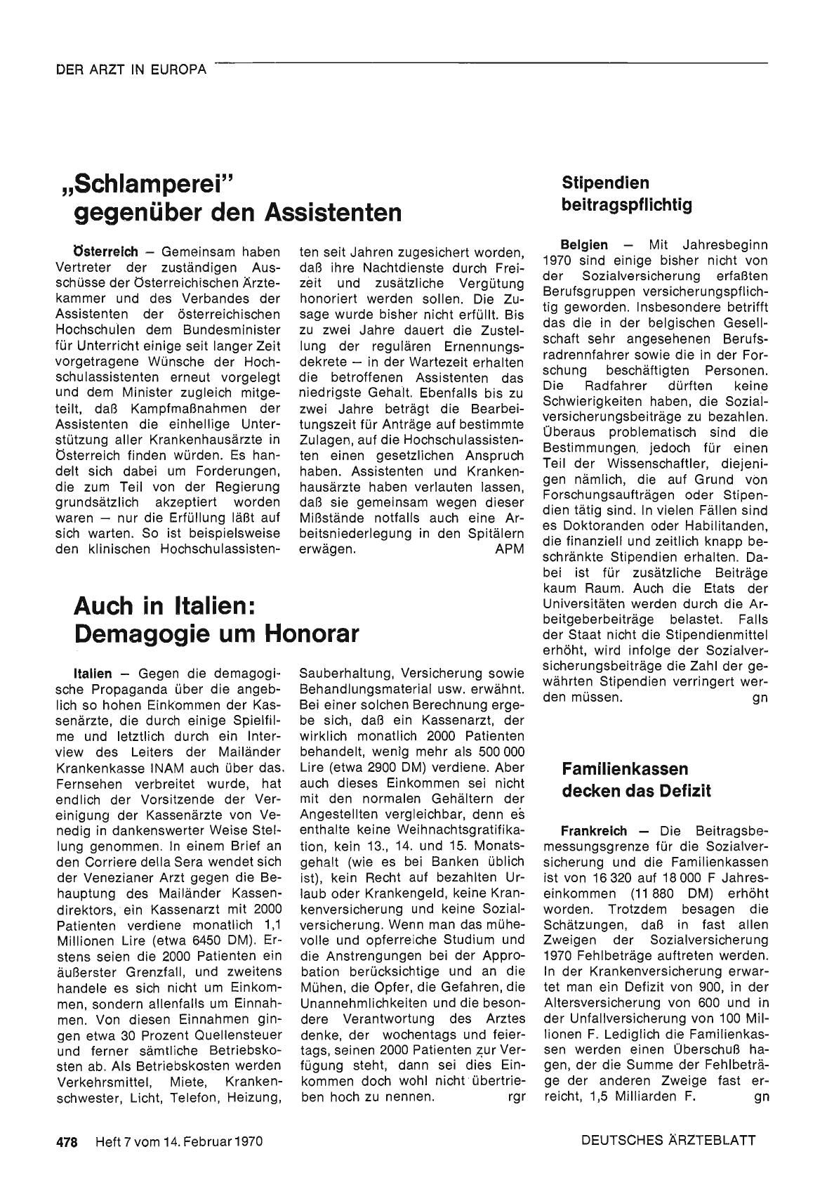 Vorschauseite 1: Familienkassen decken das Defizit