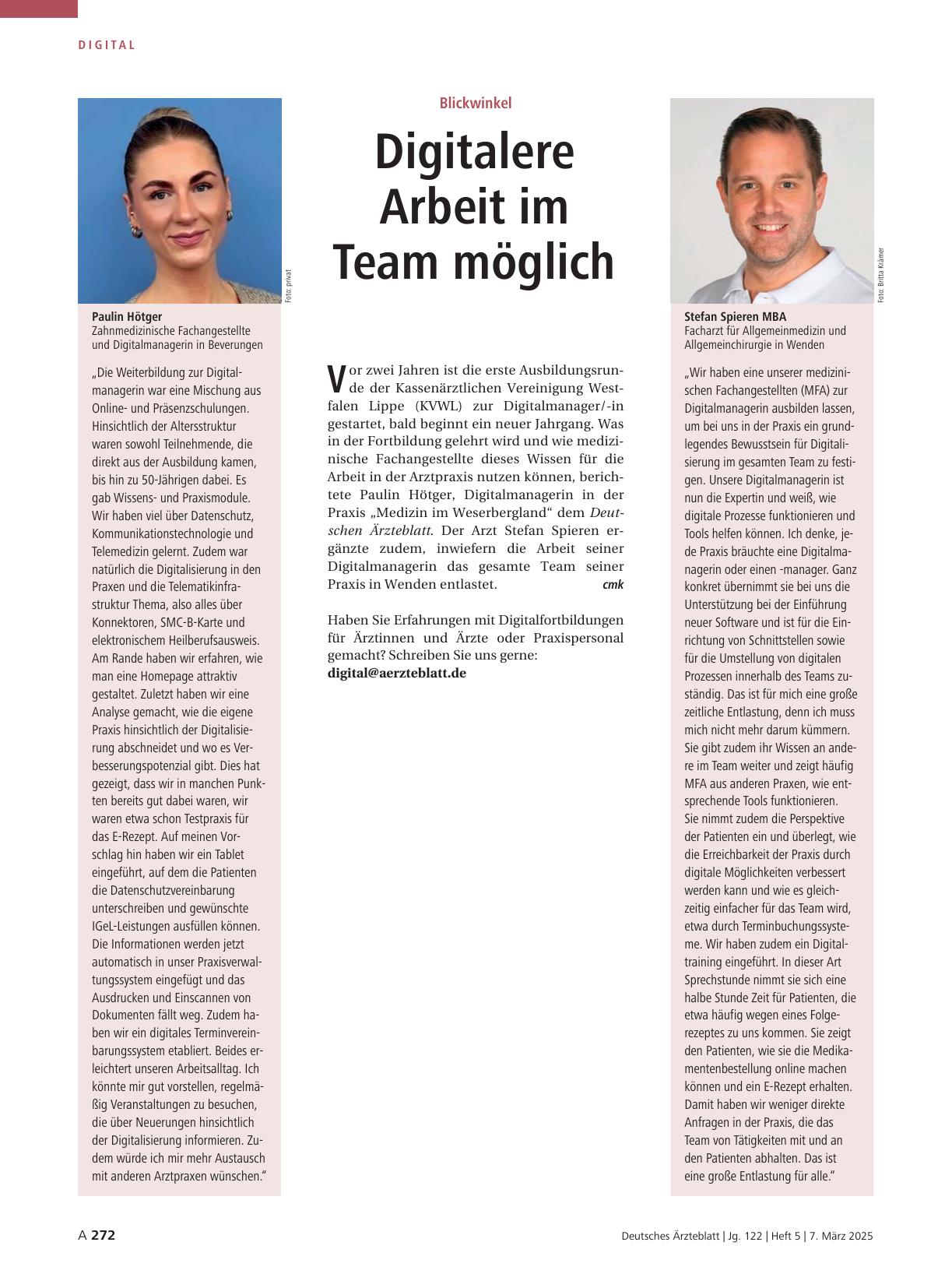 Vorschauseite 1: Blickwinkel: Digitalere Arbeit im Team möglich