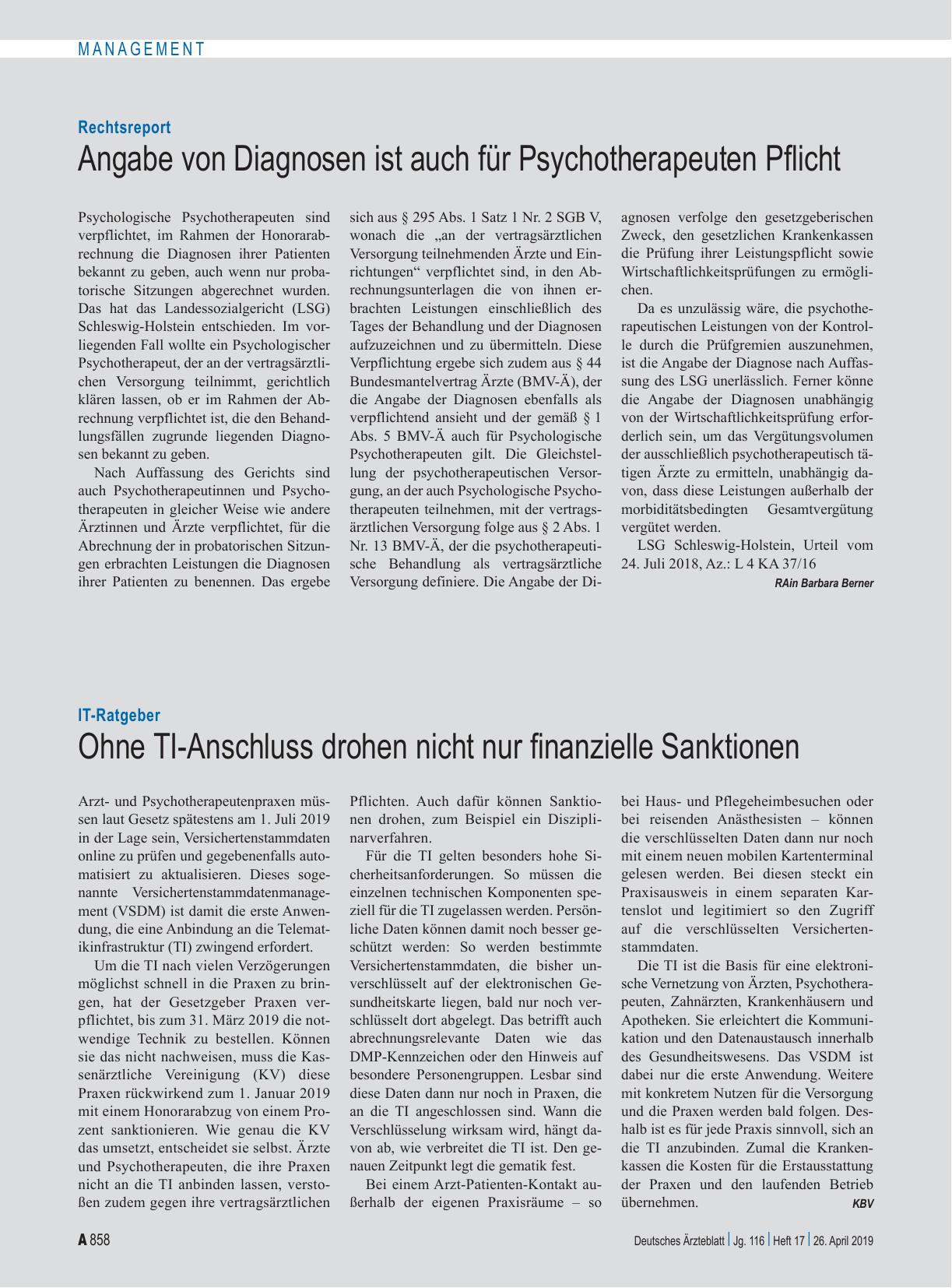 Vorschauseite 1: IT-Ratgeber: Ohne TI-Anschluss drohen nicht nur finanzielle Sanktionen