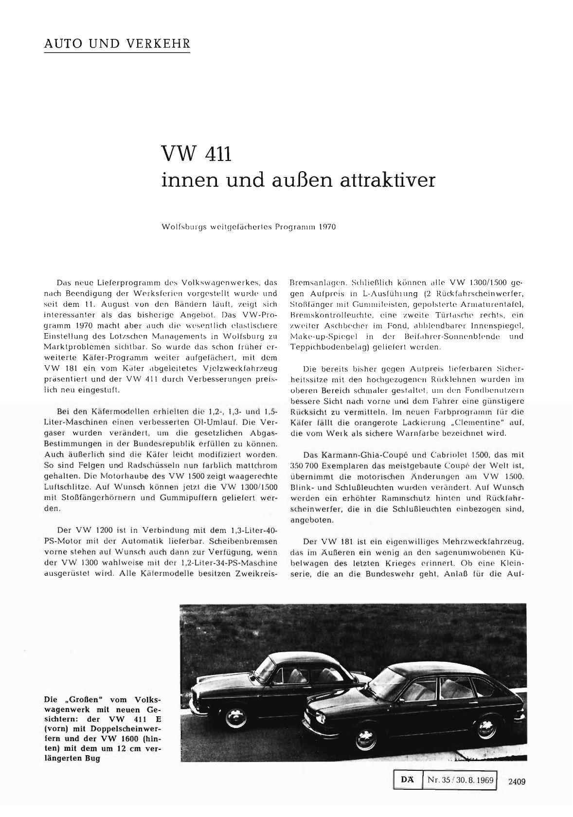 Vorschauseite 1: VW 411 innen und außen attraktiver