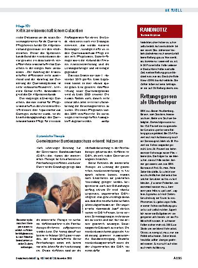Vorschauseite 1: Pflege-TÜV: Kritik an wissenschaftlichem Gutachten