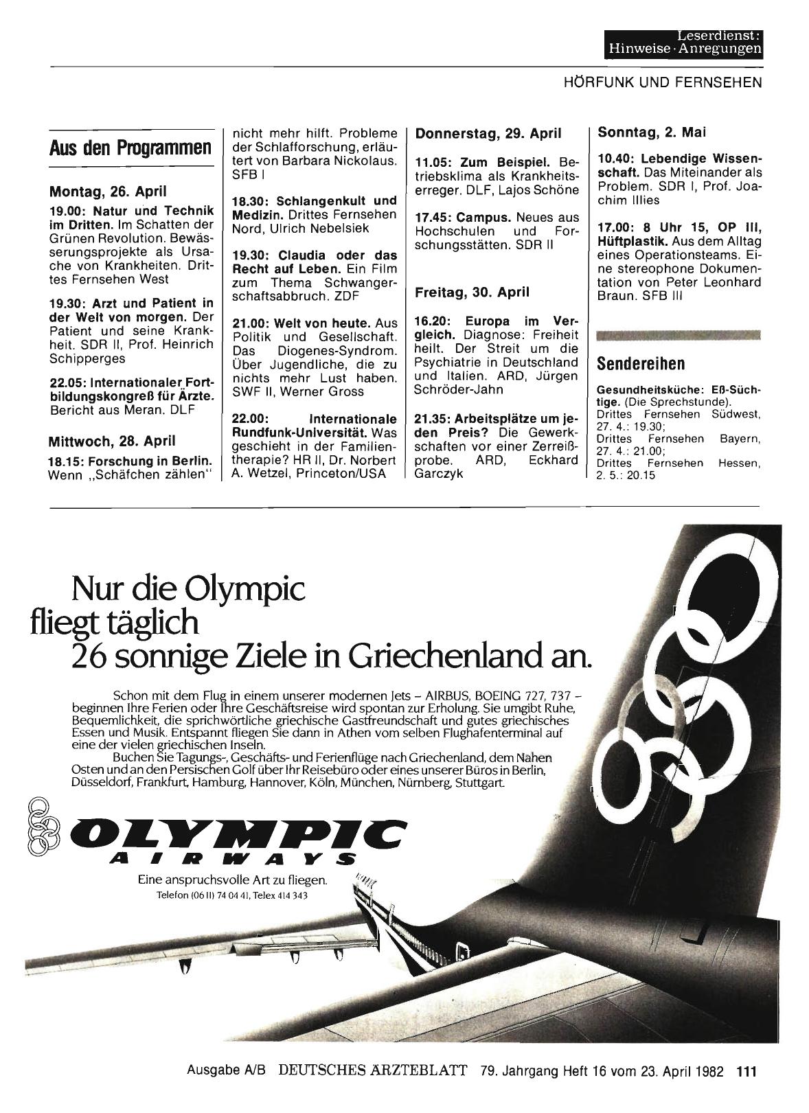 Vorschauseite 1: Aus den Programmen