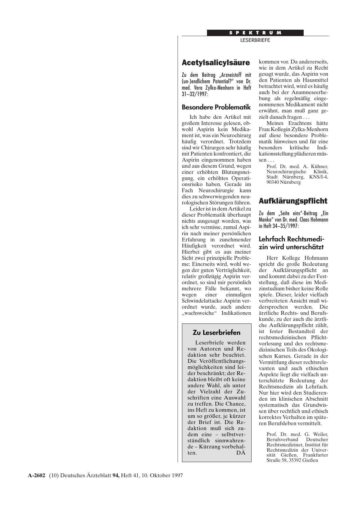 Vorschauseite 1: Aufklärungspflicht: Lehrfach Rechtsmedizin wird unterschätzt