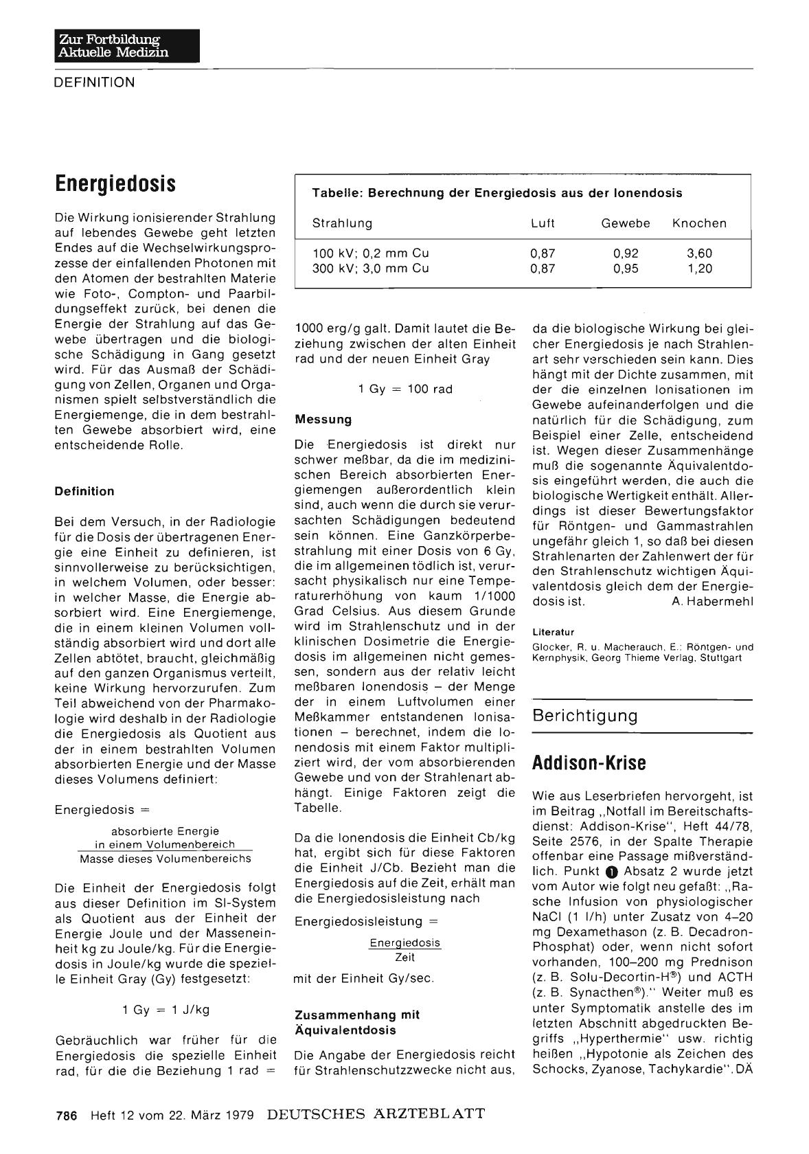 Vorschauseite 1: Energiedosis