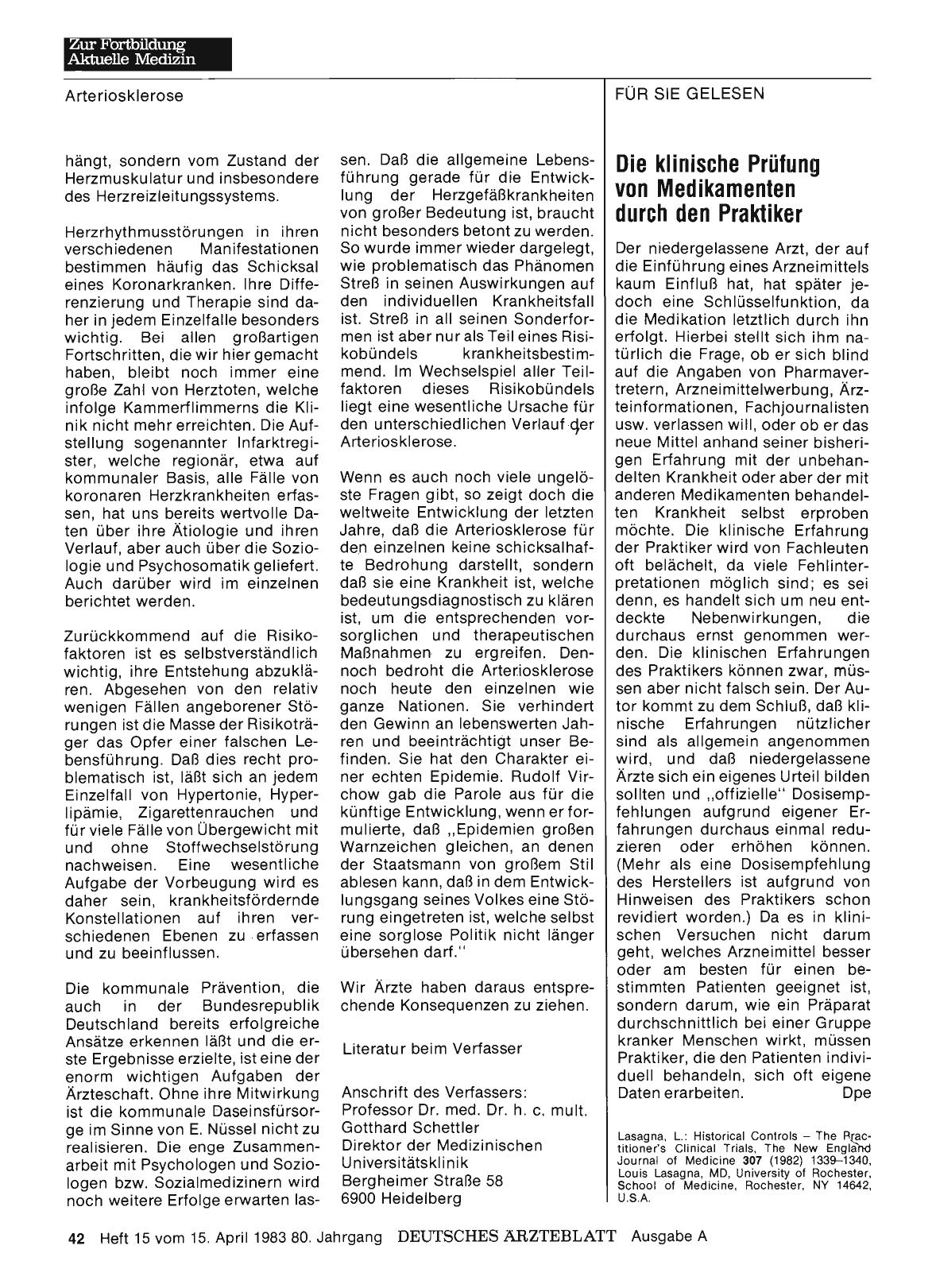 Vorschauseite 1: Die klinische Prüfung von Medikamenten durch den Praktiker
