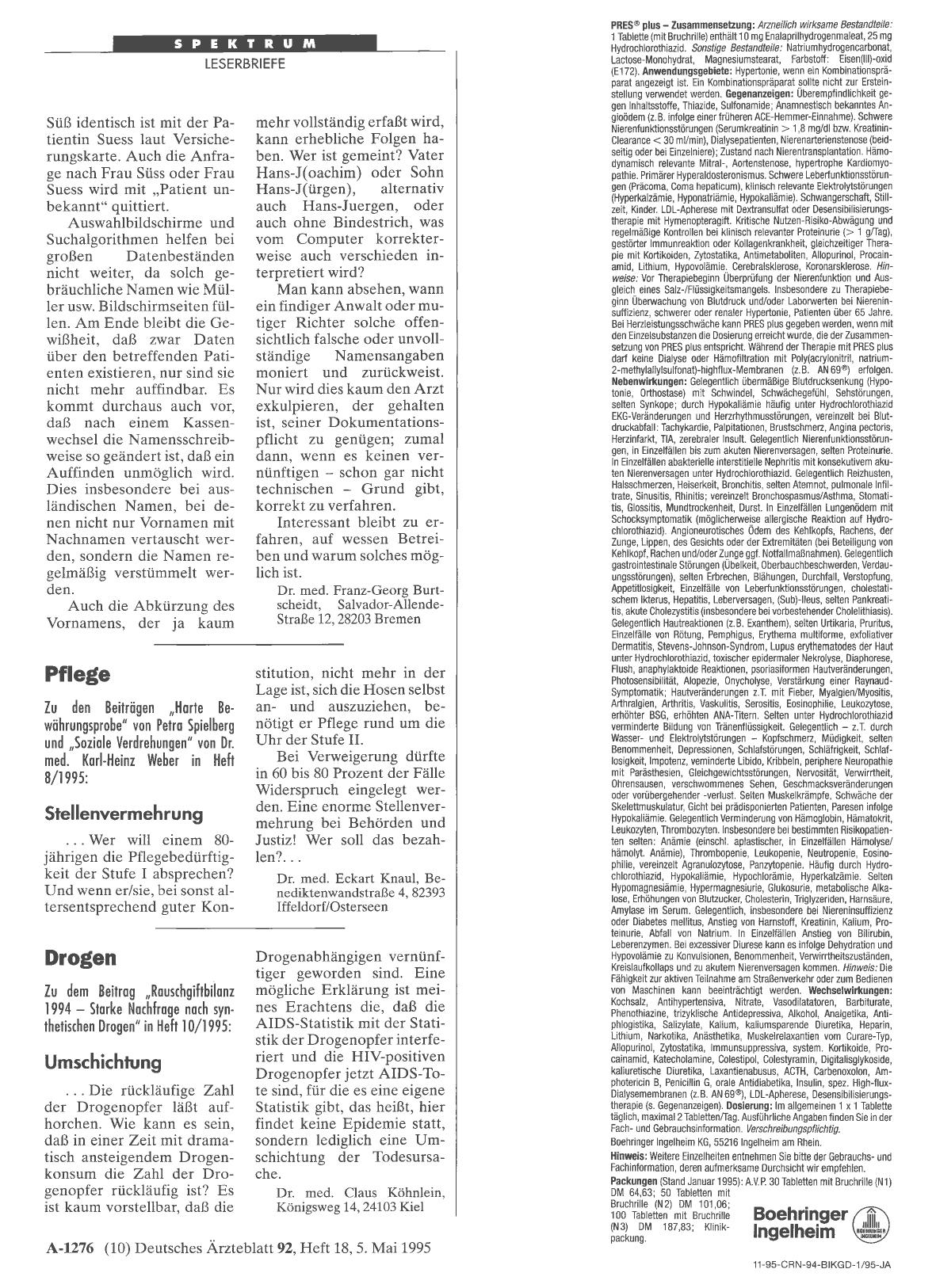 Vorschauseite 1: Drogen: Umschichtung