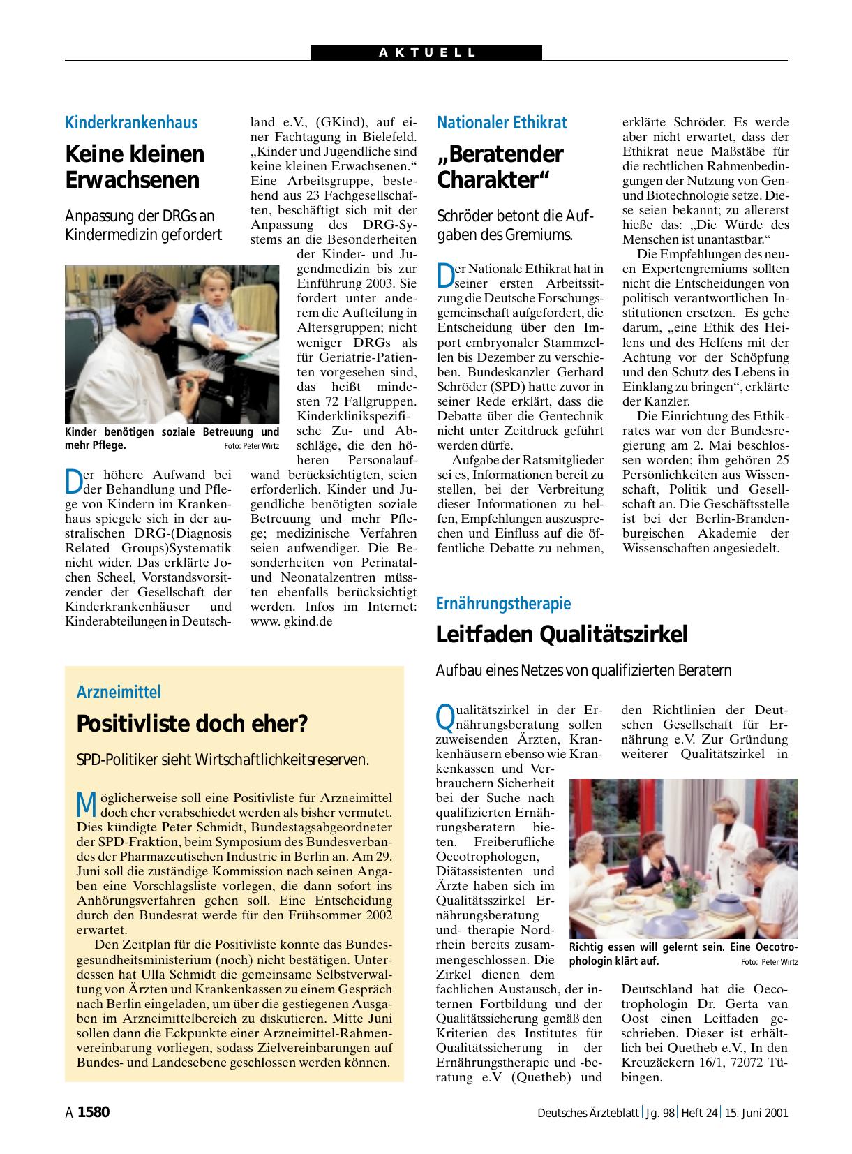 Vorschauseite 1: Arzneimittel: Positivliste doch eher?