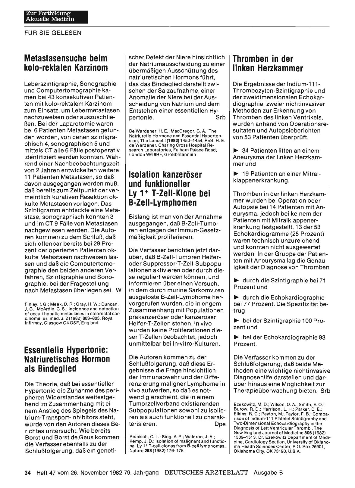 Vorschauseite 1: Thromben in der linken Herzkammer