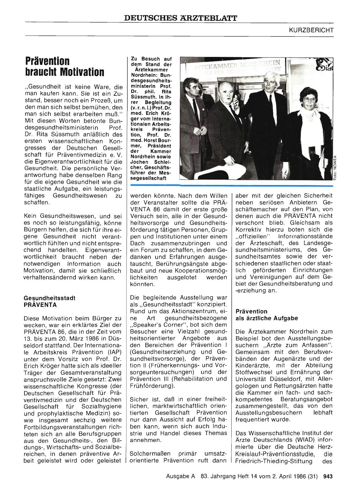 Vorschauseite 1: Prävention braucht Motivation