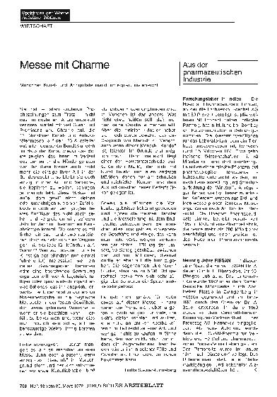 Vorschauseite 1: Aus der pharmazeutischen Industrie