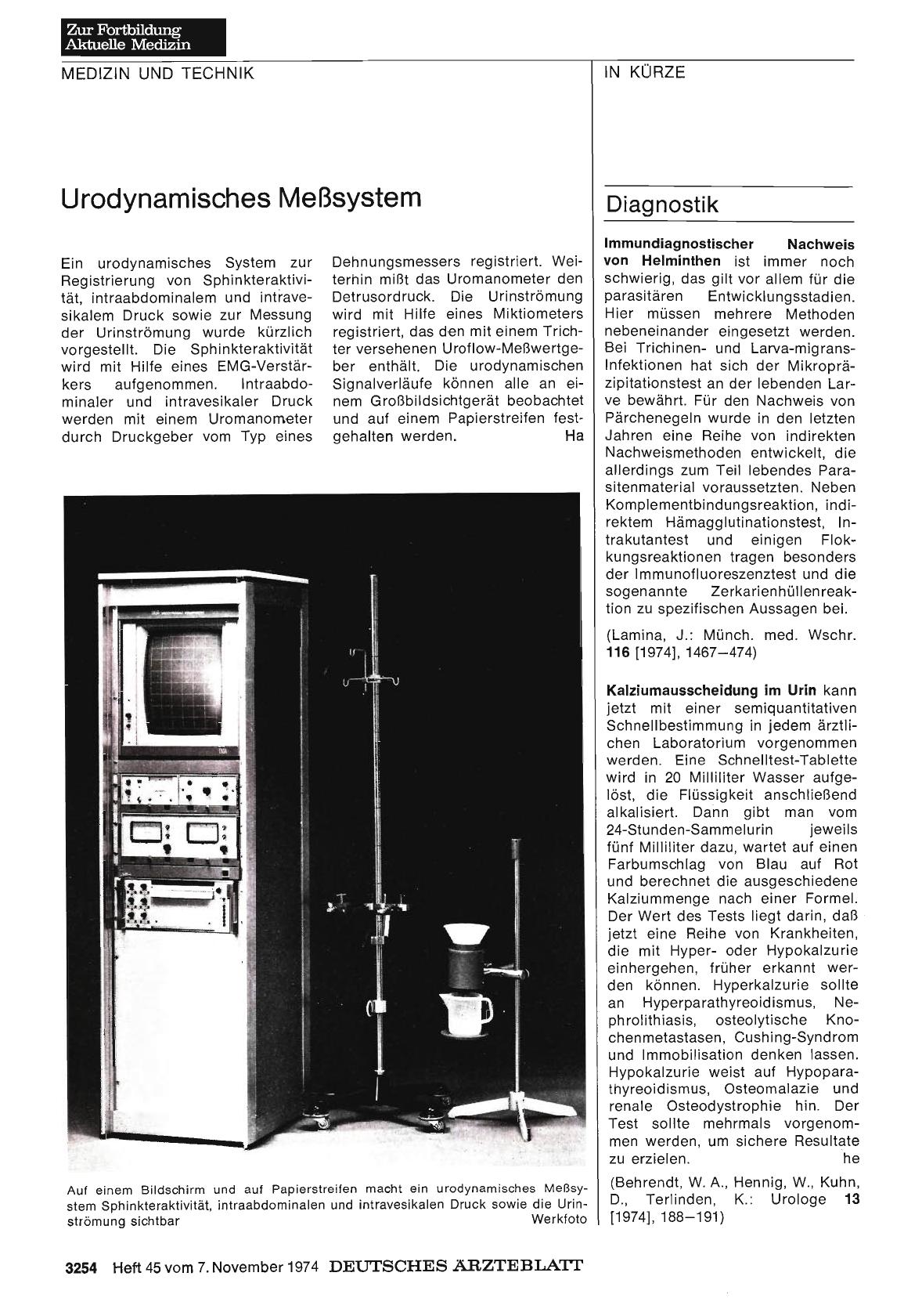 Vorschauseite 1: Urodynamisches Meßsystem