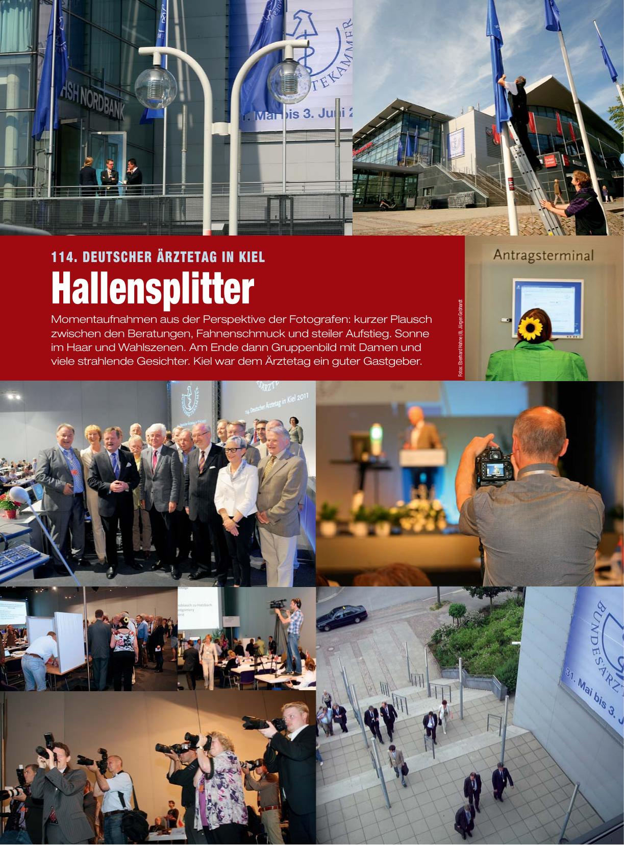 Vorschauseite 1: 114. Deutscher Ärztetag in Kiel: Hallensplitter
