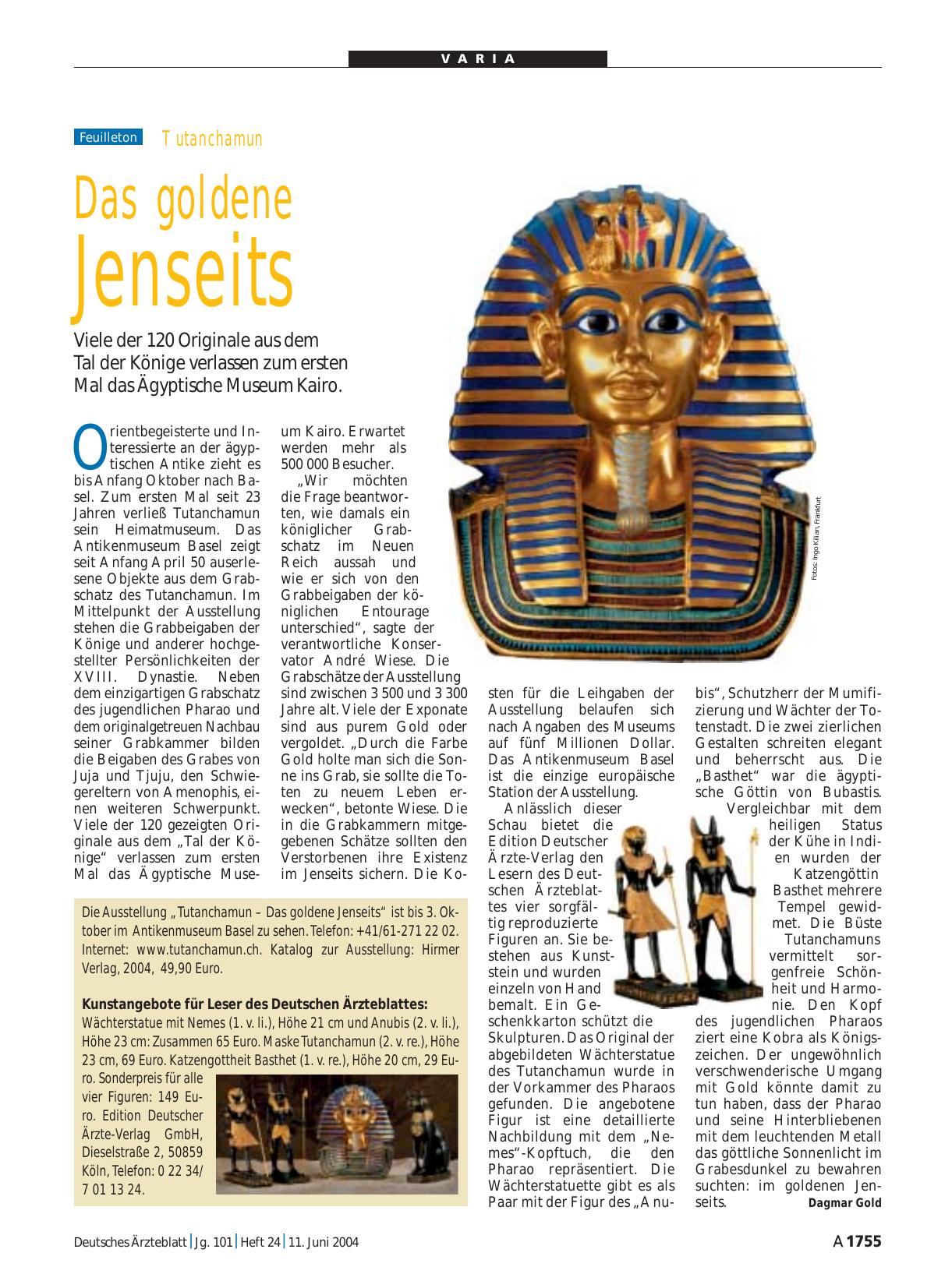 Vorschauseite 1: Tutanchamun: Das goldene Jenseits
