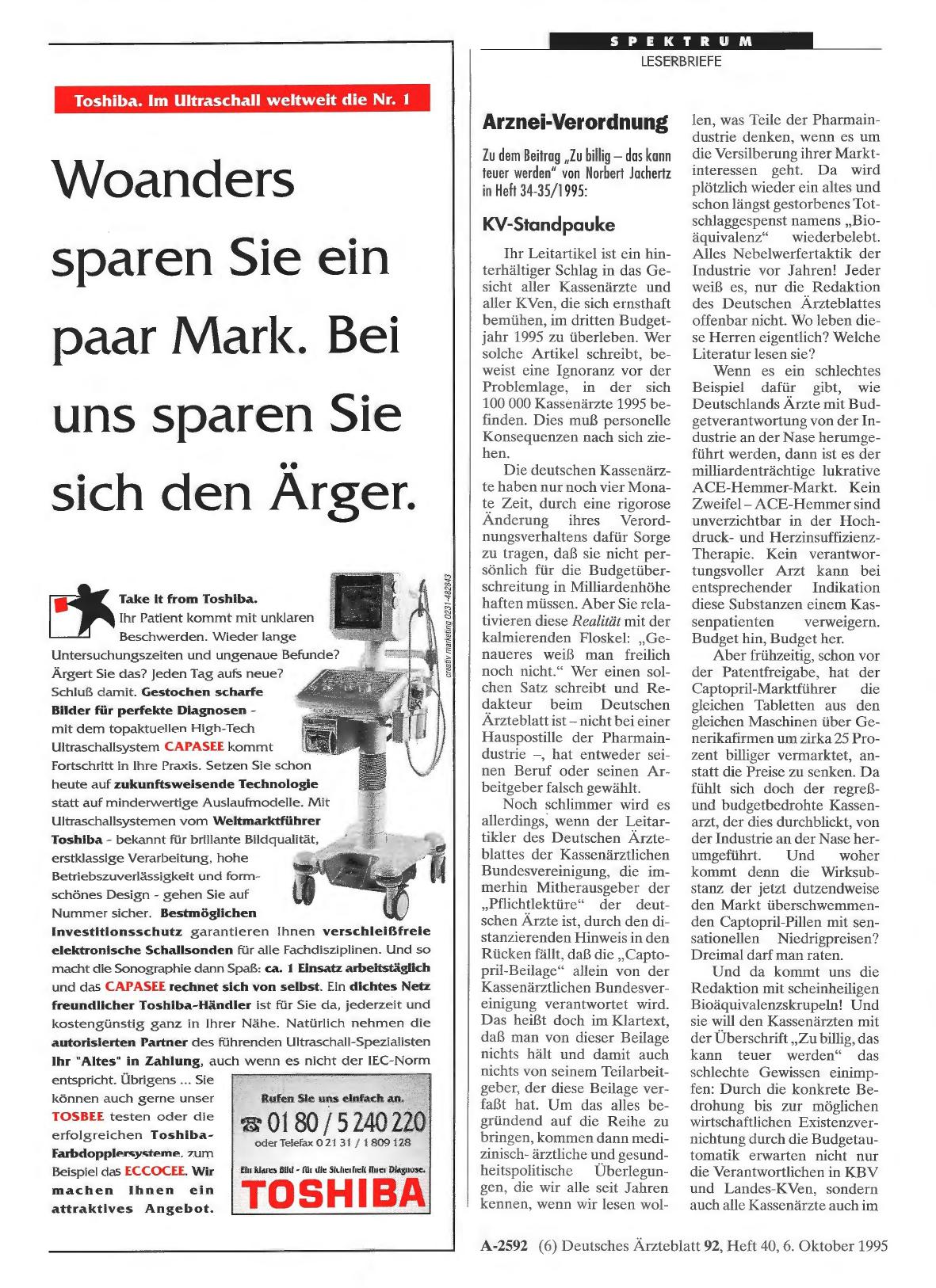 Vorschauseite 1: Arznei-Verordnung: KV-Standpauke