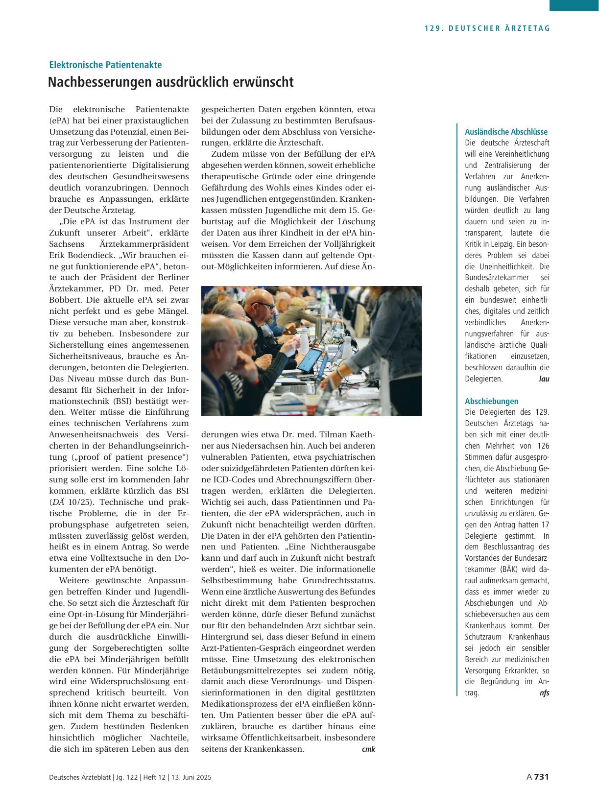 Vorschauseite 1: Ausländische Abschlüsse / Abschiebungen