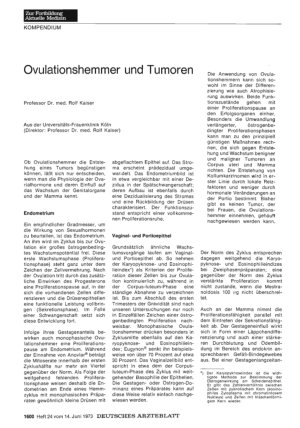 Vorschauseite 1: Ovulationshemmer und Tumoren