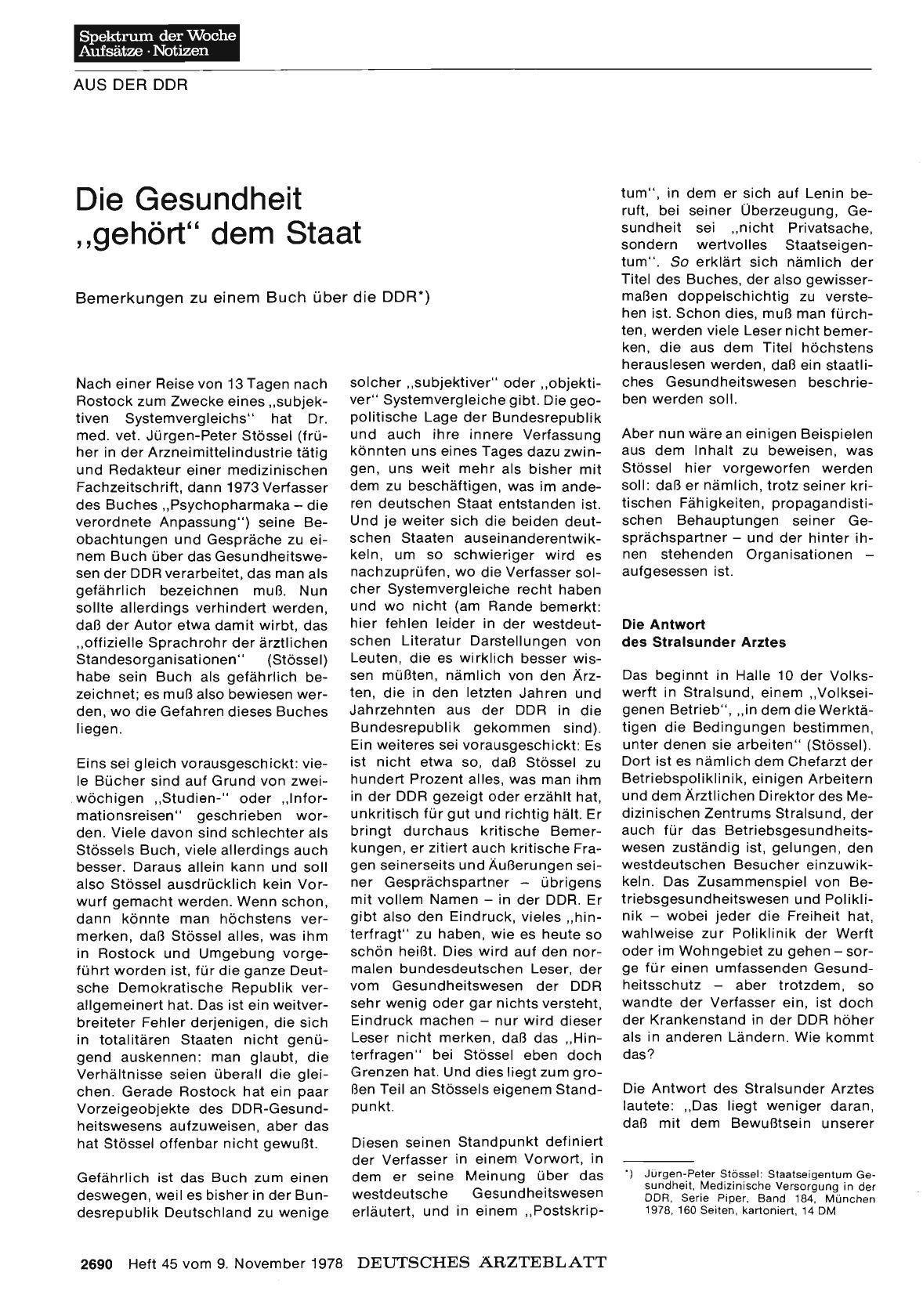 Vorschauseite 1: Die Gesundheit „gehört“ dem Staat: Bemerkungen zu einem Buch über die DDR