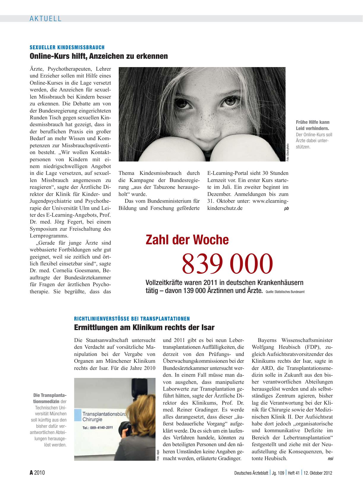 Vorschauseite 1: Zahl der Woche 839 000